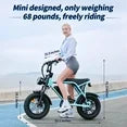 VTOKW Electric Bike for Adults, 500W Electric Bicycles with 36V 10.4Ah Battery, 16" Fat Tire Ebike, 20MPH E-Bike, E Bike for Adults UL2849