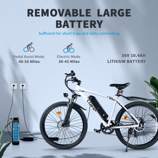 VTOKW 26" Electric Bike for Adults, 500W Ebike with 36V 10.4Ah Battery, 20MPH Electric Bicycles, E-bike for Adults, E Bike UL2849