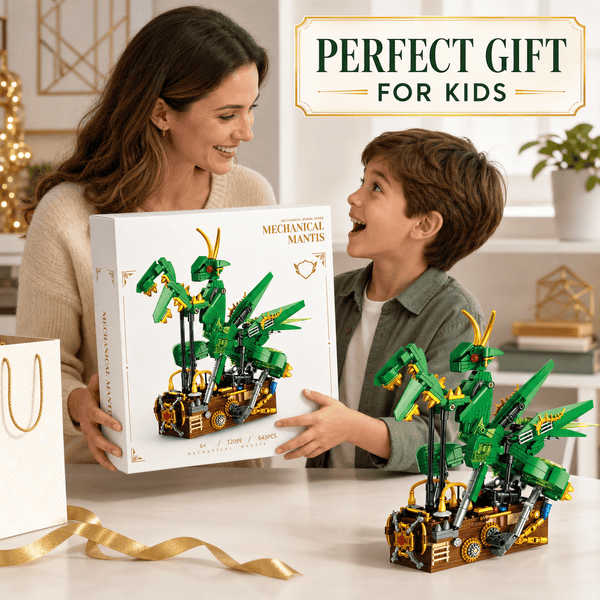 JYRUE Mechanical Mantis Building Set, 643-Piece Praying Mantis Model Building Blocks Kit with Movable Claws and Display Base, DIY STEM Construction Toy for Kids, Teens and Adults, Ages 6+