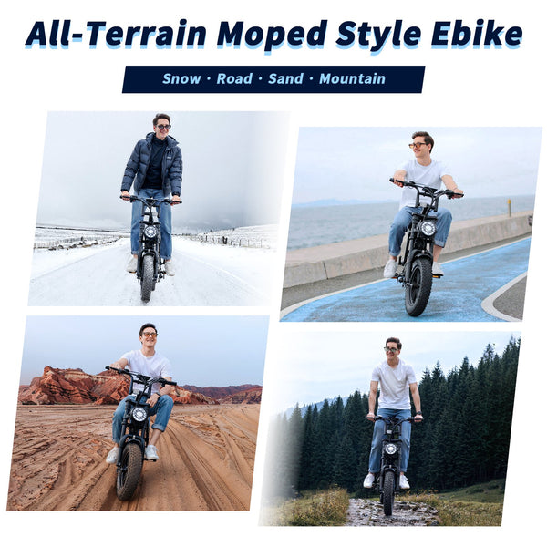 VTOKW Electric Bike for Adults, 500W Electric Bicycles with 36V 10.4Ah Battery, 16" Fat Tire Ebike, 20MPH E-Bike, E Bike for Adults UL2849