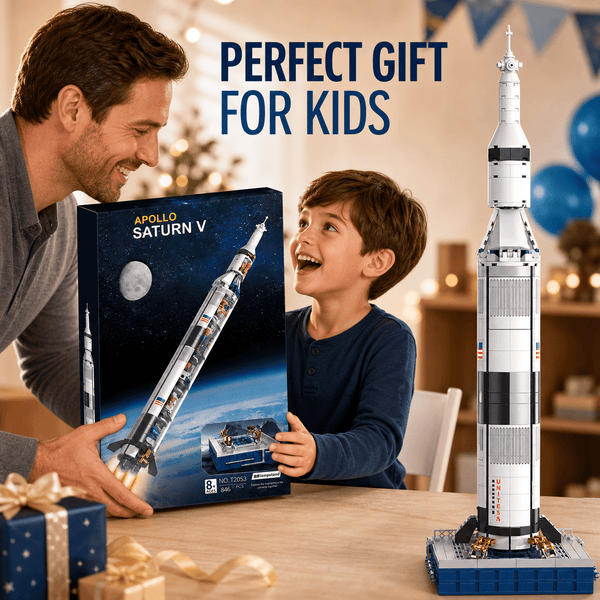 JYRUE Space Rocket Building Set, 846-Piece Large Space Launch Vehicle Model Building Blocks Kit with Display Base, DIY STEM Construction Toy for Kids, Teens and Adults, Ages 8+
