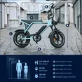 VTOKW Electric Bike for Adults, 500W Electric Bicycles with 36V 10.4Ah Battery, 16" Fat Tire Ebike, 20MPH E-Bike, E Bike for Adults UL2849