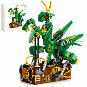 JYRUE Mechanical Mantis Building Set, 643-Piece Praying Mantis Model Building Blocks Kit with Movable Claws and Display Base, DIY STEM Construction Toy for Kids, Teens and Adults, Ages 6+