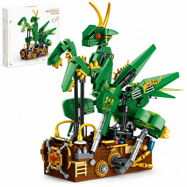 JYRUE Mechanical Mantis Building Set, 643-Piece Praying Mantis Model Building Blocks Kit with Movable Claws and Display Base, DIY STEM Construction Toy for Kids, Teens and Adults, Ages 6+