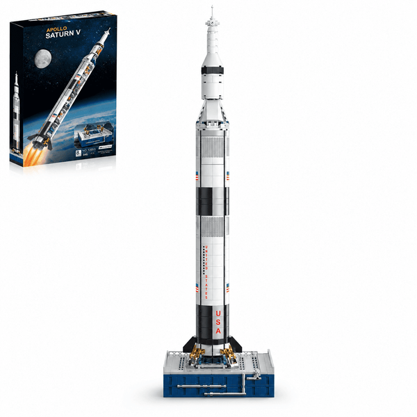 JYRUE Space Rocket Building Set, 846-Piece Large Space Launch Vehicle Model Building Blocks Kit with Display Base, DIY STEM Construction Toy for Kids, Teens and Adults, Ages 8+
