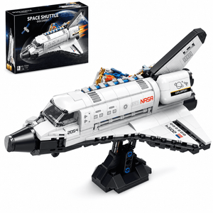 JYRUE Space Shuttle Building Set, 536-Piece Spacecraft Model Building Blocks Kit with Opening Cargo Bay, Detachable Satellite and Display Stand, DIY STEM Toy for Kids, Teens and Adults, Ages 8+